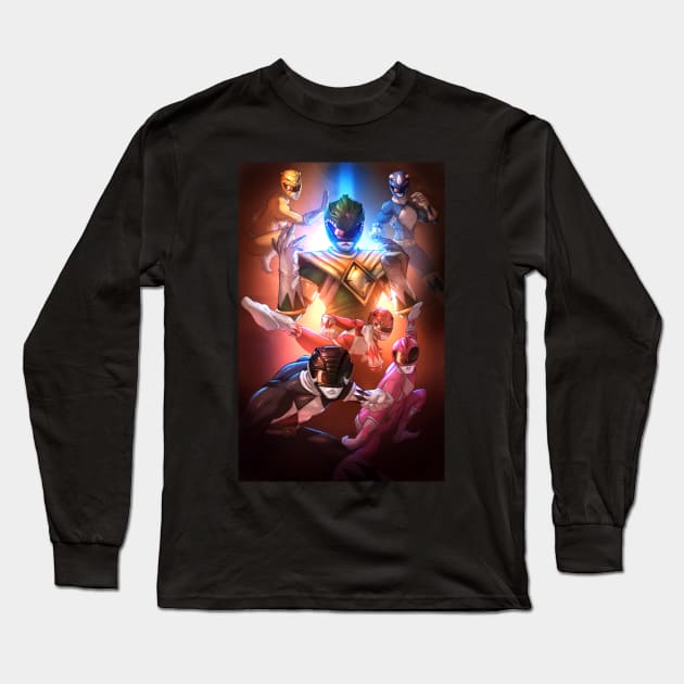 Power Rangers Long Sleeve T-Shirt by EvoComicsInc